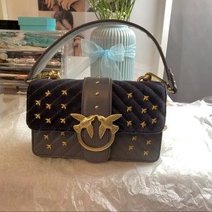 Pinko Velvet Handbag